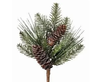 14" Frosted Long Needle Pine/Hemlock/Cone Pick