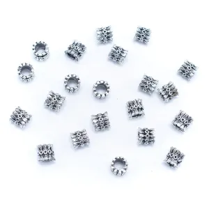 20PCS For 5mm leather antique silver  5mm round  Jewelry supply Findings Components- D-5-5-244