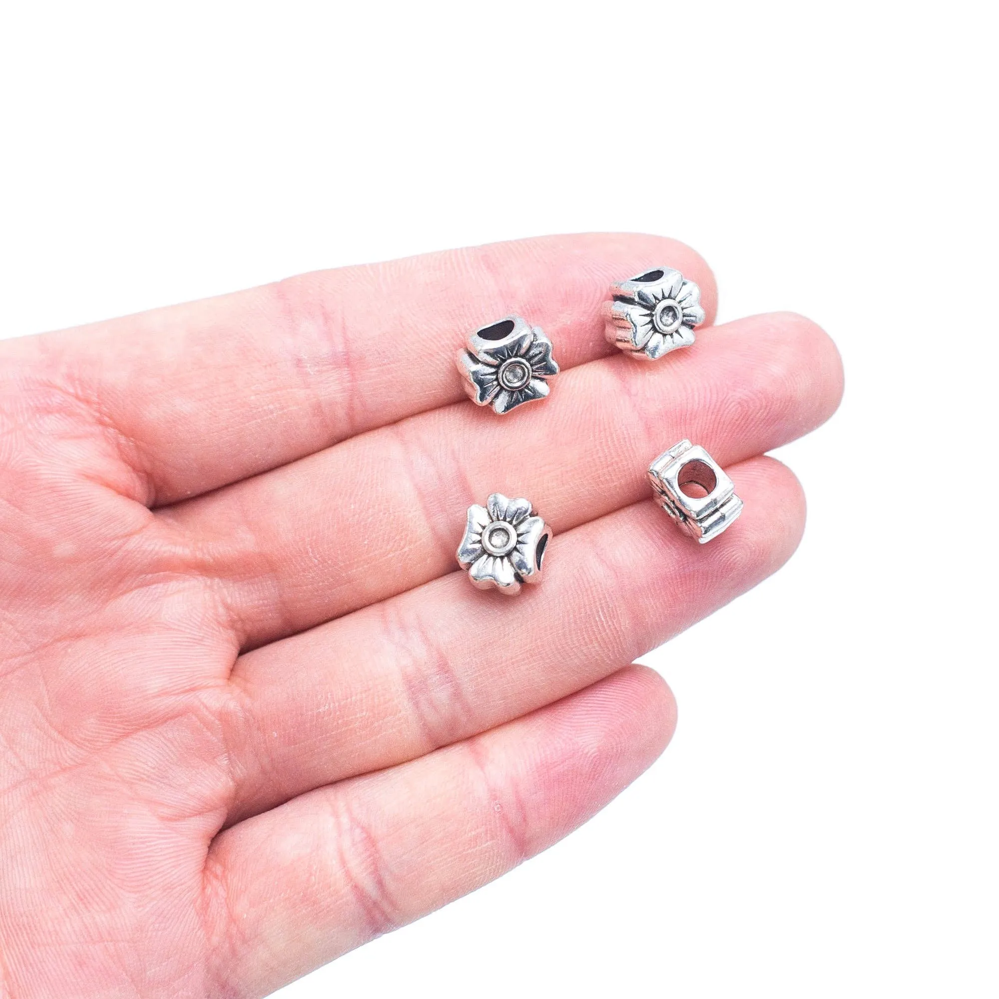 20PCS For 5mm leather antique silver  5mm round  Jewelry supply Findings Components- D-5-5-248