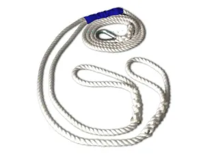 5/8" X 12' Three Strand Double Mooring Pendant 100% Nylon Rope with Stainless Steel Thimble (Tensile Strength 10400 Lbs.) Made in USA.