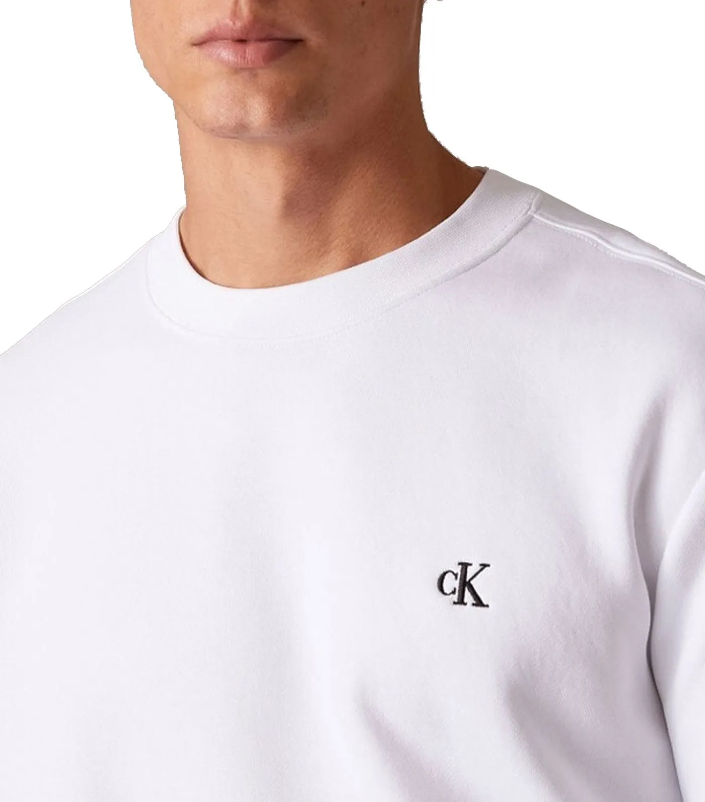 Archive Logo Fleece Crewneck Sweatshirt White