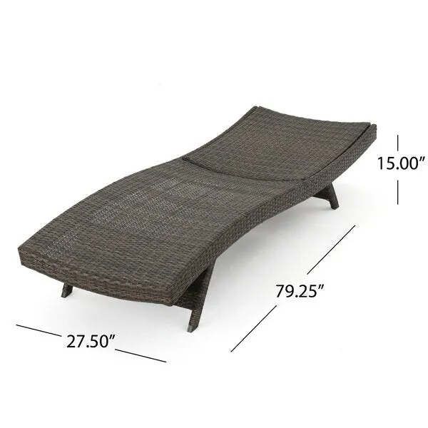 Aver Outdoor Swimming Poolside Lounger Set of 2 (Brown)