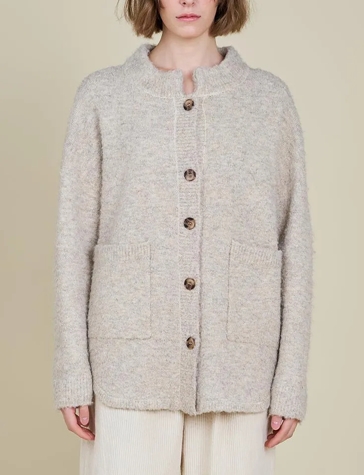 Boucle Cardigan in Oat