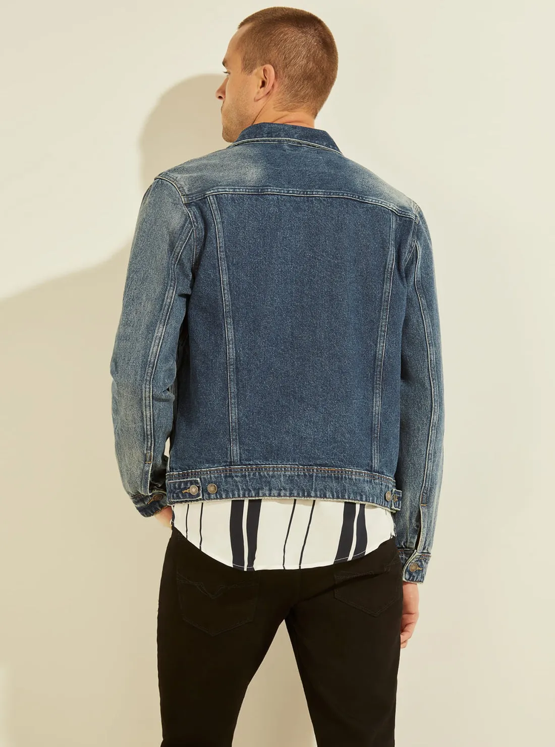 Dillon Classic Denim Jacket In Mid Wash