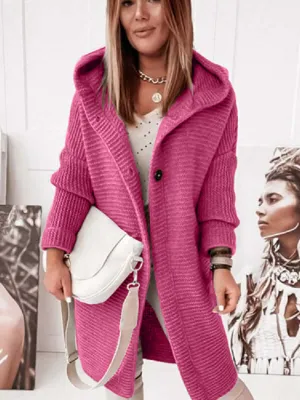 Effortless Warmth: Women’s Hooded Knit Cardigan