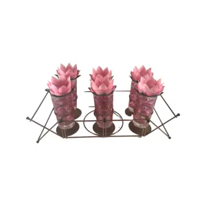 Fred Press Signed Mid-Century Lotus Flower Tipsy Tim 13 Piece Set