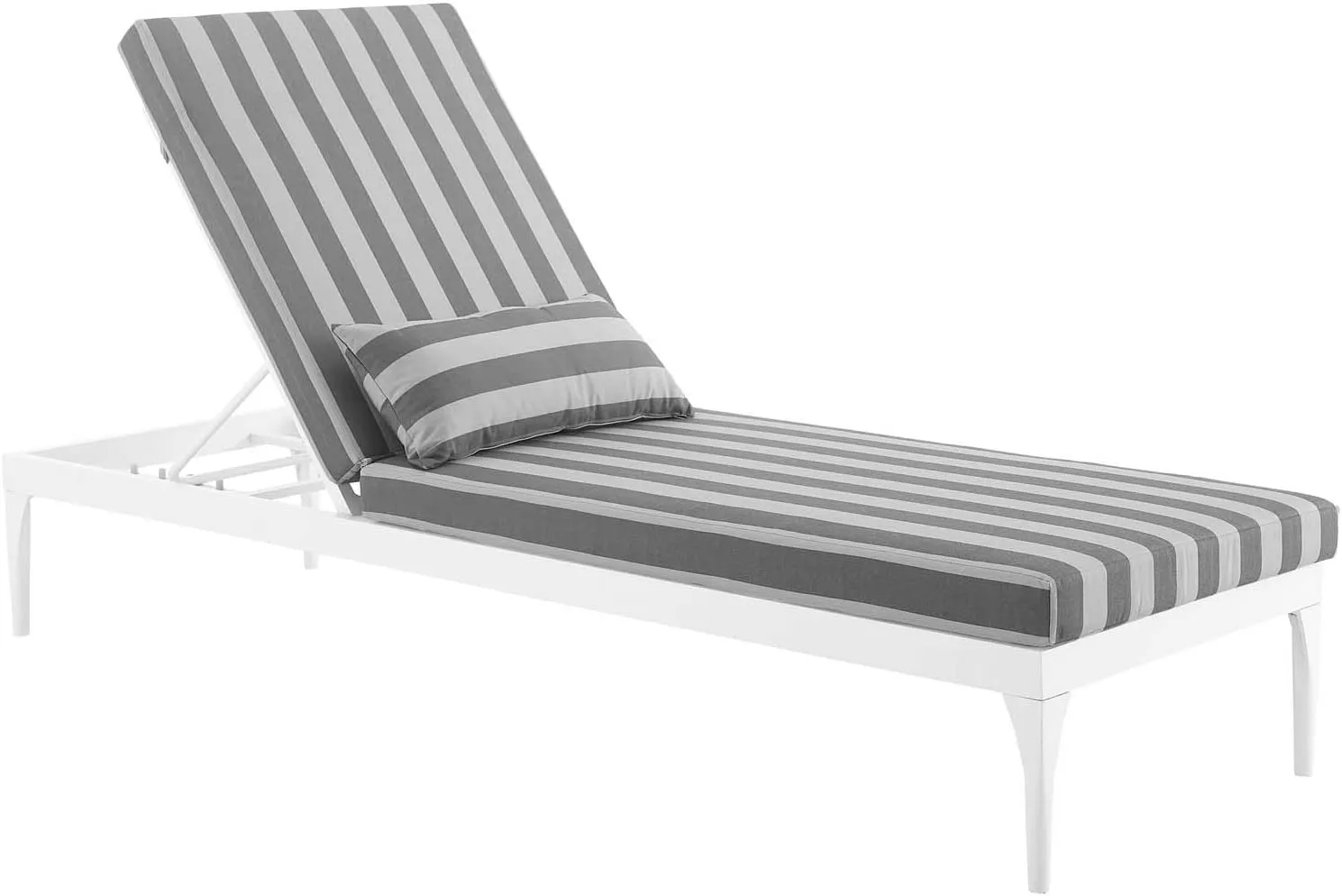 Hattie Outdoor Swimming Poolside Lounger (White   Grey ) Set of 2