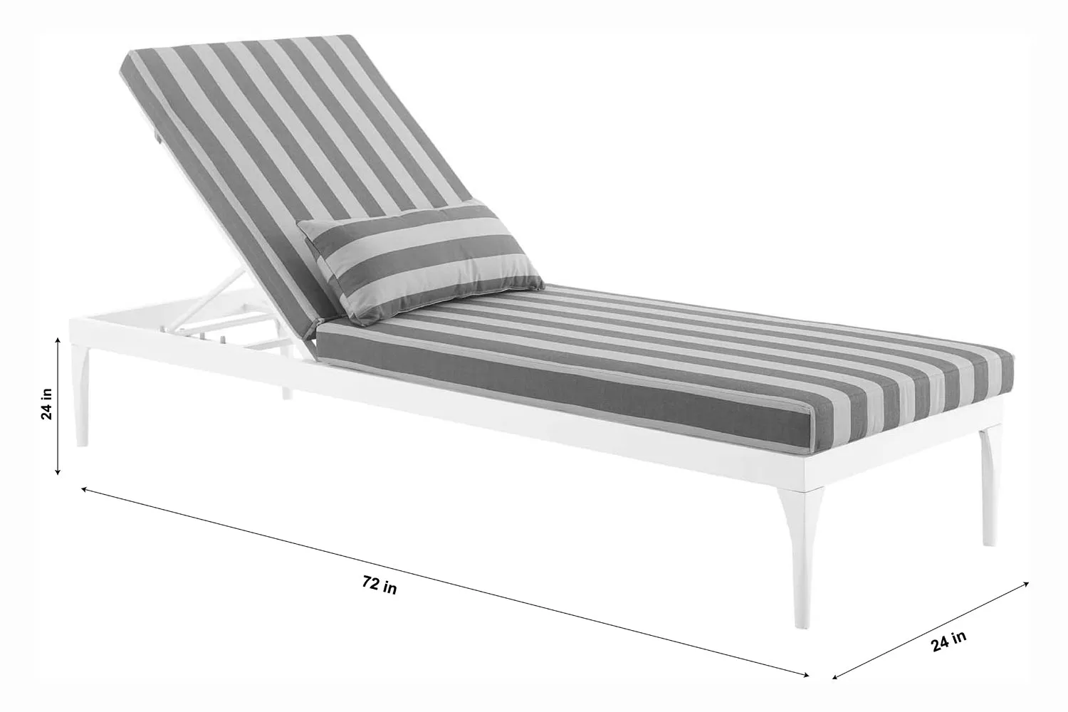 Hattie Outdoor Swimming Poolside Lounger (White   Grey ) Set of 2