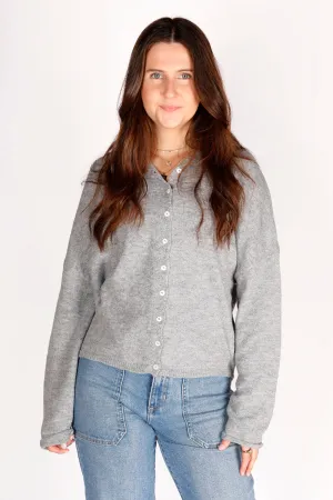 Heather Grey Lightweight Cardigan