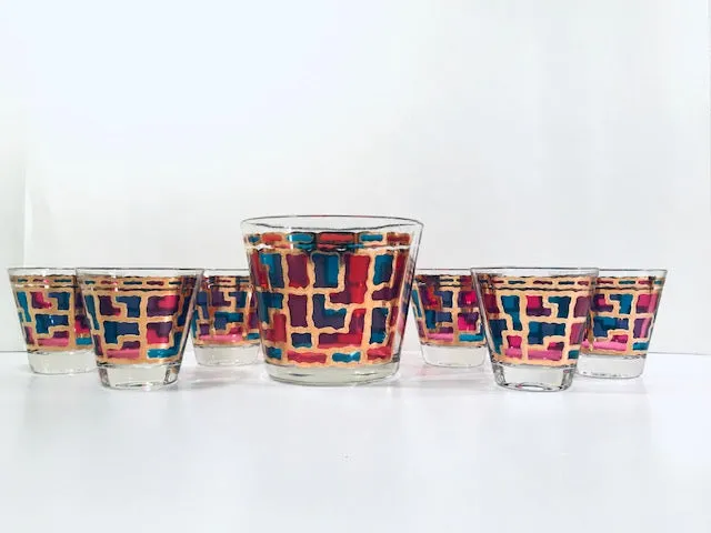 Mid-Century Modern 8-Piece Bar Set