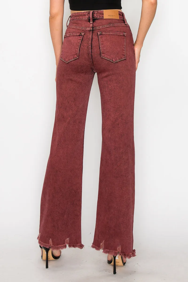 Mulberry High Rise Flared Leg Jeans