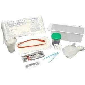 Nurse Assist Female Urethral Catheter Kit with 8Fr Catheter, Plastic Wallet, PVP Swabsticks, Gloves, Sterile