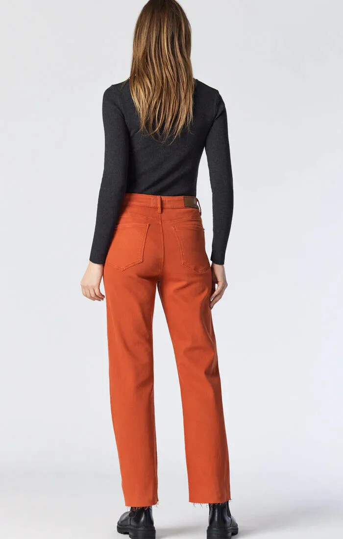 Orange Stretch Denim