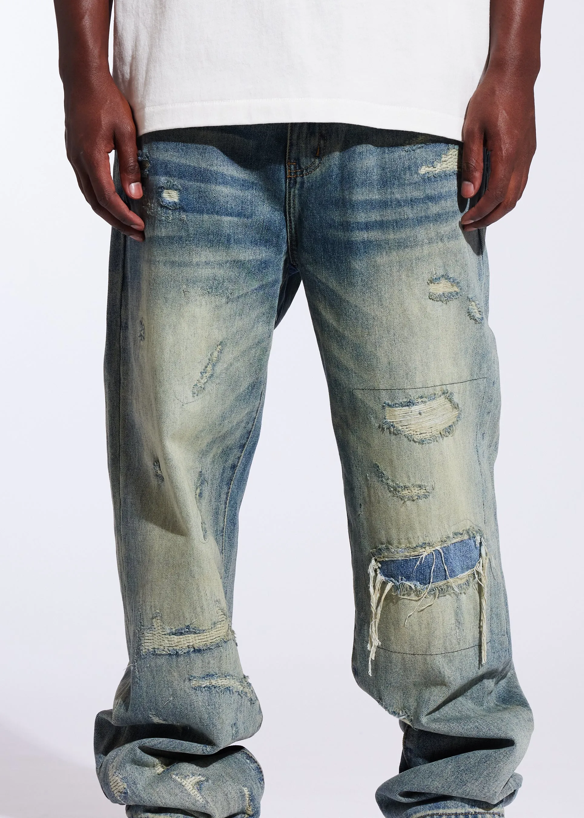 Pacific Straight Denim (Washed Distress)