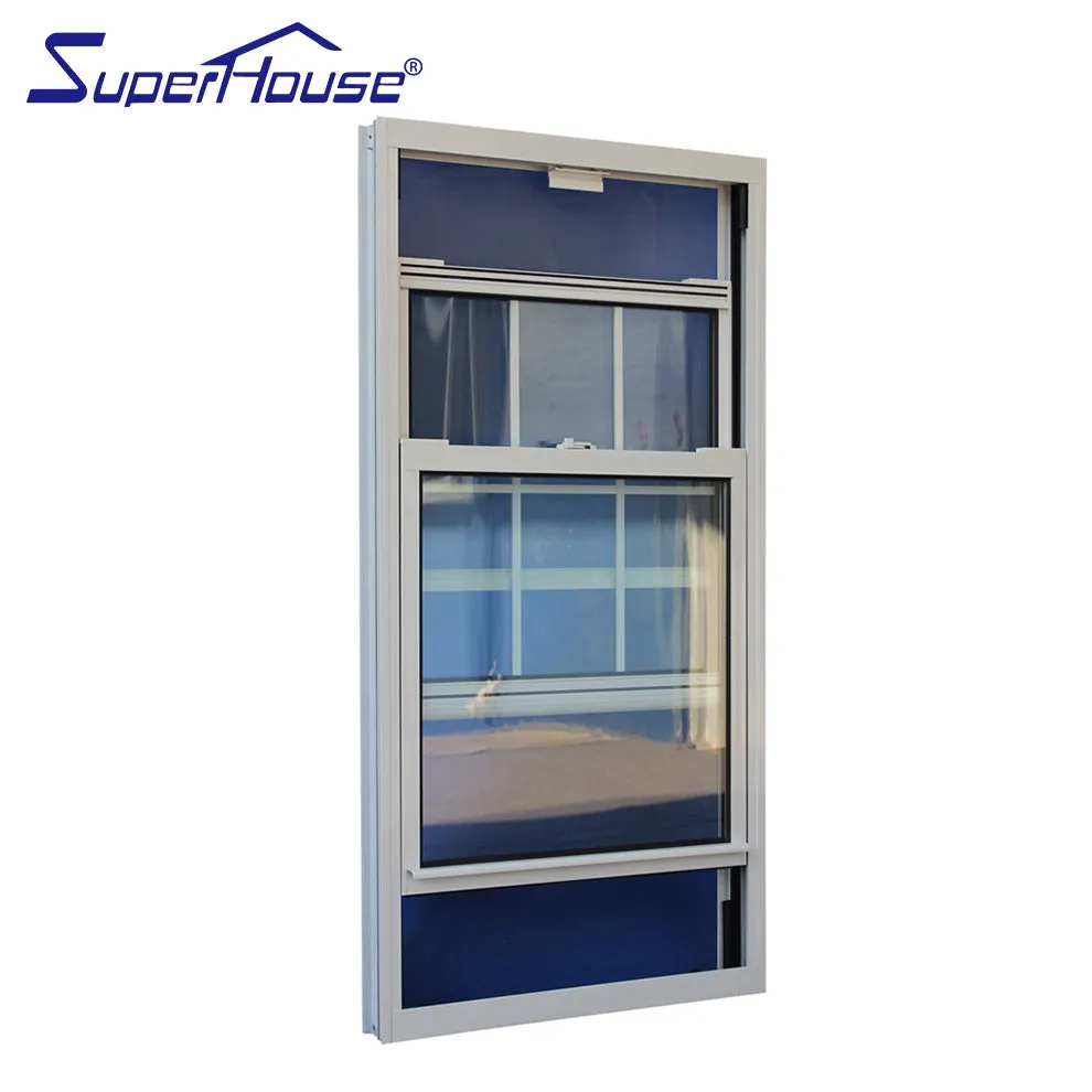 Suerhouse Australia Standard as2047 double glaze aluminum up down double hung window