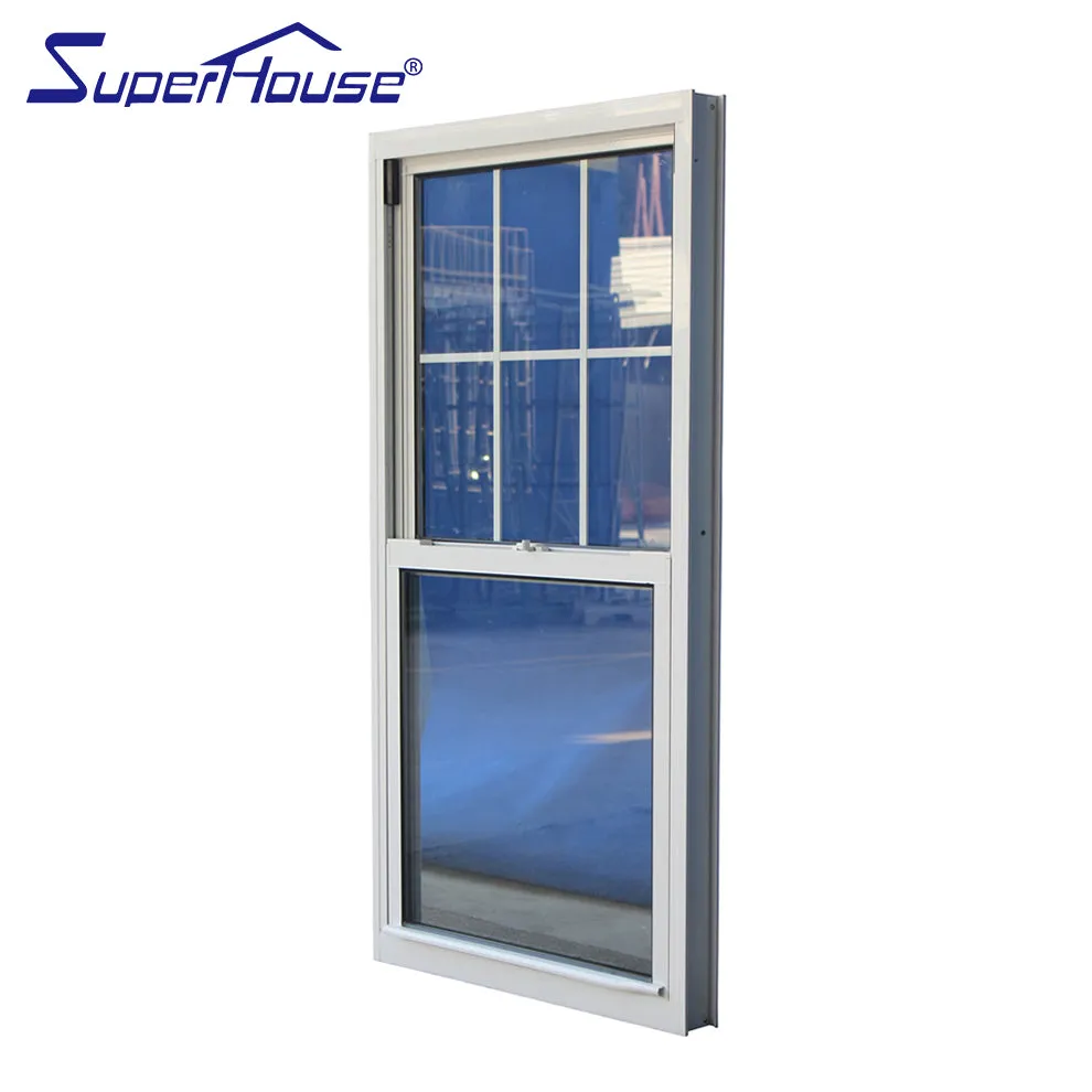 Suerhouse Australia Standard as2047 double glaze aluminum up down double hung window