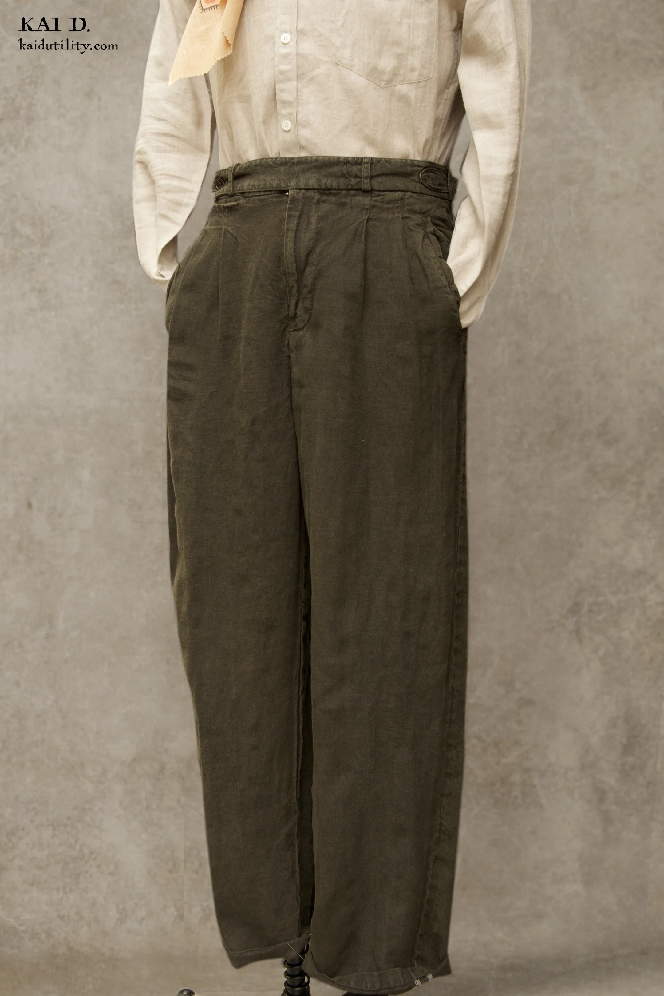 Wide Leg Matisse Pants - Aged Linen - 32, 34, 36