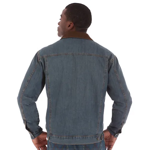 Wrangler Men’s Blanket Lined Rustic Denim Jacket